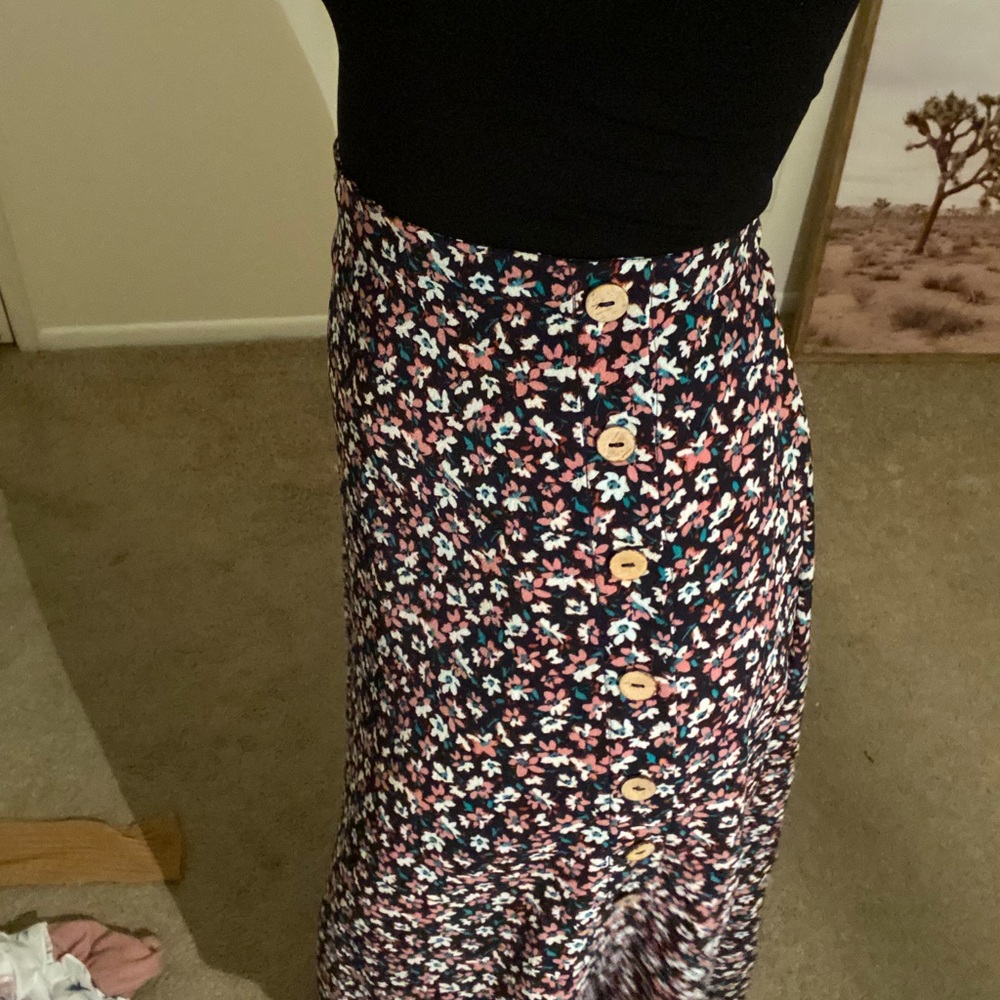 Midi floral skirt